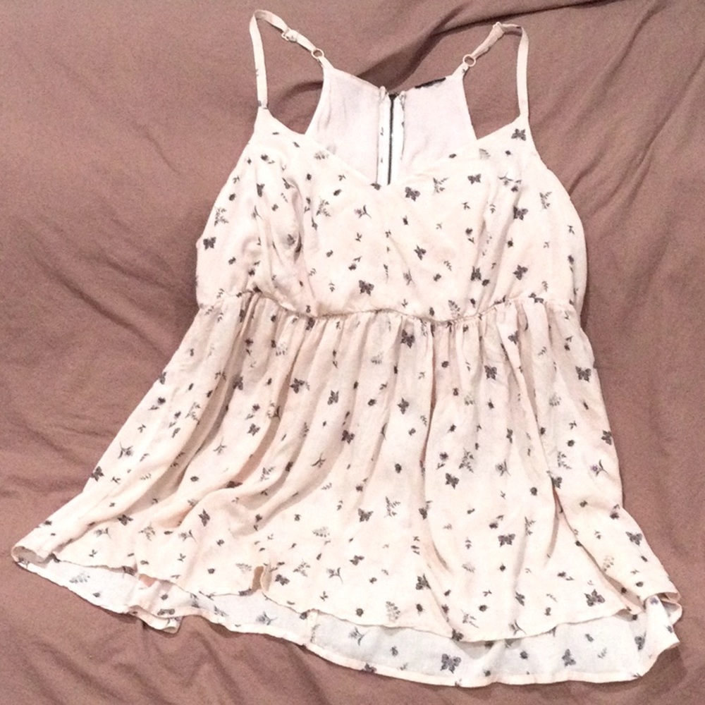 Torrid pink butterfly T back camisole